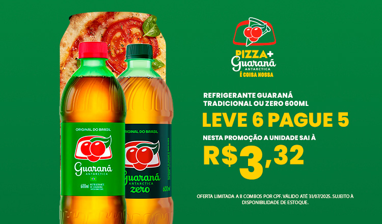 Refrigerante Guaraná Tradicional ou Zero 600ml ate 31/07